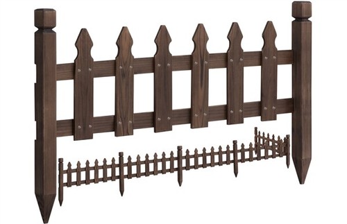 Wood garden border fence - border,