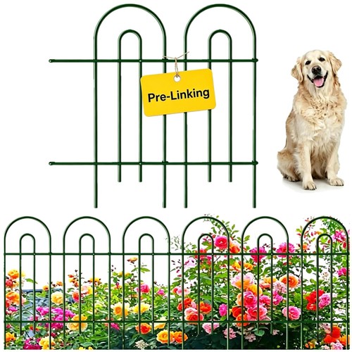 Rustproof green garden fence - green,